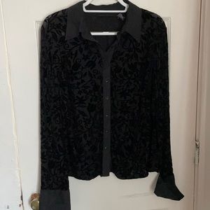 vintage 80s vampy button up
